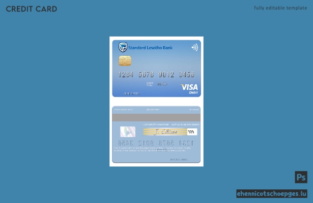Lesotho Standard Lesotho Bank Visa-Debitkarte – Beispielvorschau